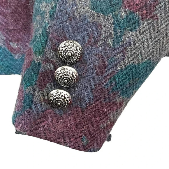 Vintage Evan-Picone Wool Nylon Blend Floral Blazer Jacket Size 6 - Picture 9 of 9